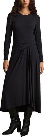 Reiss Ivy Ruched Plain Midi Dress