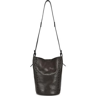 OLD TREND Juniper Genuine Leather Woven Barrel Crossbody Bag in Slate at Nordstrom