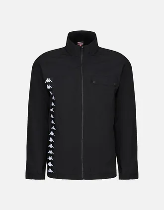 Kappa Mens Banda Edou Logo Trim Zip Jacket | Black - Size: 38/Regular