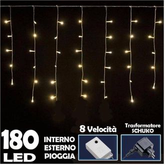 Trade Shop Trade Shop - Luminosa Natalizia 180 Led Blanco Caldo 3 Metrios Para Externa