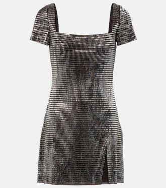Self Portrait Vestido corto con cristales
