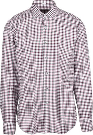 Himon's Red Checkered Cotton Shirt