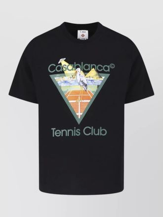 Casablanca crew neck graphic print short sleeve shirt