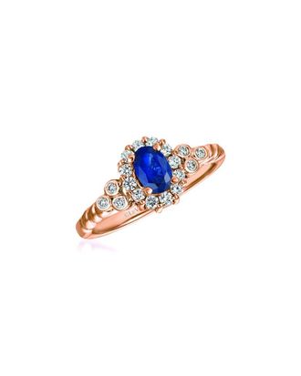 Le Vian 14K Strawberry Gold 0.74 Ct. Tw. Diamond & Sapphire Ring