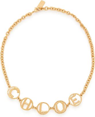 Chlo&eacute; The Chlo&eacute; Script Necklace - Gold - One Size