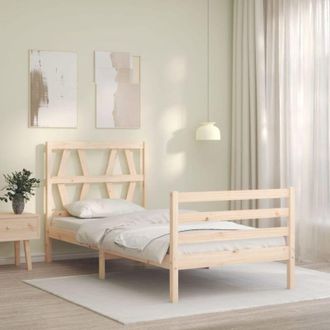 vidaXL Bed Frame without Mattress 90x200 cm Solid Wood Vidaxl