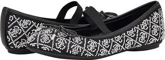 Guess Kairo Ballet Flat Black Satin Round Toe Comfort Slip-On ZPO3926