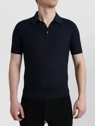 Dolce & Gabbana silk slim-fit short-sleeve polo shirt