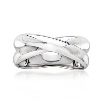 Ross-Simons Sterling Silver Puffed Crisscross Ring