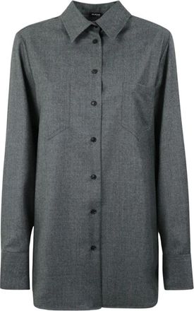 Kiton Overshirt - Dames - Overhemden - Grijs - M - Overhemden