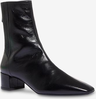 Aquazzura Glänzende Nappaleder-Stiefeletten in Crinkle-Optik Saint Honoré 35