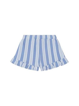 Huxbaby Vintage Stripe Cherry Skort in Bijou Blue/almond Milk at Nordstrom, Size 6-12M Au