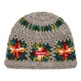 SUPREME Crochet Beanie Heather Grey SS25BN12-HEATHER-GREY
