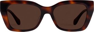 Mohala Eyewear Kai 55mm Cat Eye Polarized Sunglasses in Cappuccino/tan Lenses at Nordstrom