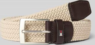 Tommy Hilfiger G&uuml;rtel mit Rindsleder-Details Modell ADAN 3.5 in Beige, Gr&ouml;&szlig;e 100
