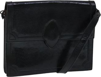 Saint Laurent Tweedehands leren schoudertassen - Dames - Vintage Schoudertas - Zwart - ONE Size - Leer - Vintage