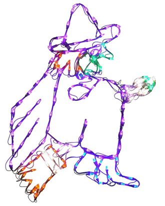 National Tree Company 46 Halloween Lighted Flying Witch Decoration