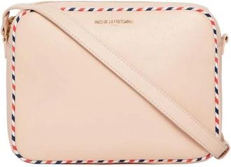 Ines De La Fressange Marcia beige leren tas - Dames - Schoudertassen - Beige - ONE Size - Leer - Tassen