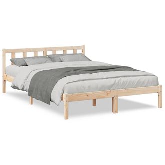 Berkfield Home Extra Long Bed Frame without Mattress 160x220 cm Solid Wood Pine in Light Brown