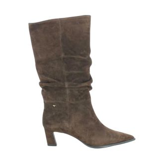 Tamaris 25308 Enkellaarzen - Dames - Schoenen - Bruin - Maat: 38 EU Leer