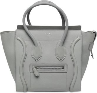 Celine Pre-owned Celine Micro Calfskin Luggage Tote Unisex JK12GZH9O7MCSRRE