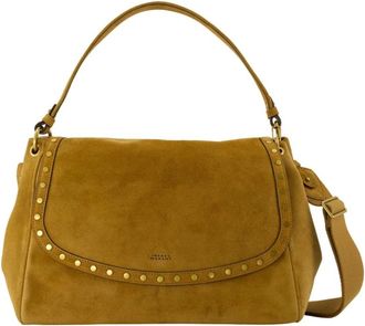 Isabel Marant Chany XL Schoudertas - Dames - Tassen - Bruin - Maat: ONE Size Leer