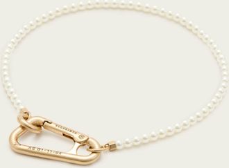 AllSaints Pearl Carabiner Clasp Necklace