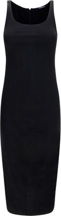 Jacquemus Black Scoop Neck Midi Dress