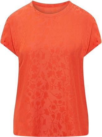 Pinko Blouse met korte mouwen - Dames - Blouses - Oranje - 2XL - Overhemden