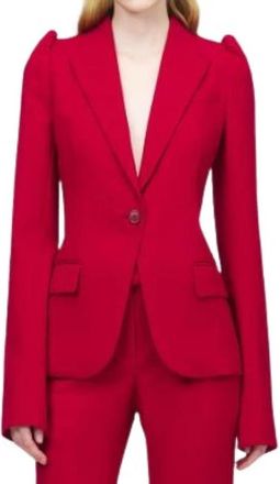 Alexander McQueen Stijlvolle Jassen voor Mannen en Vrouwen - Dames - Blazers - Rood - M - Jassen