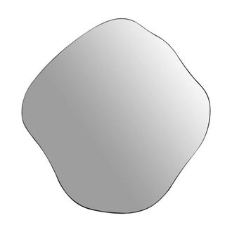 The Libra Company Metal Framed Mirror Small - Glass/Iron - L6 x W58.5 x H60.5 cm in Dark Grey
