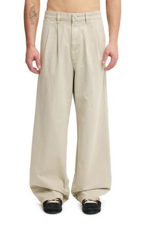Cotton On Mens Super Baggy Pleated Pant in Stone at Nordstrom, Size 34