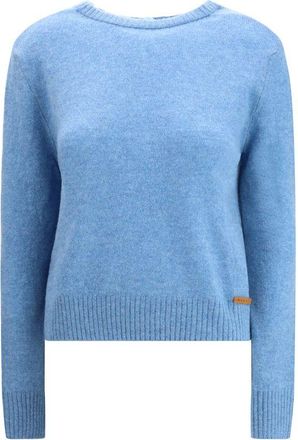Marni Womens Pure Cashmere Crew Neck Sweater - Light Blue - Size EU 40 (Womens)