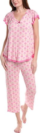 Ellen Tracy 2Pc Cropped Pajama Set