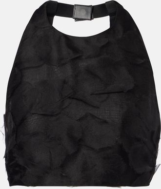 Max Mara Fumetto silk fil coup&eacute; crop top