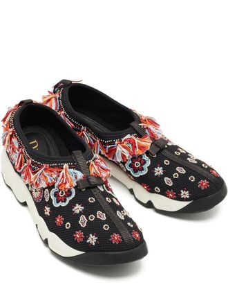 Dior Fusion mesh appliqu&eacute; sneakers - Black