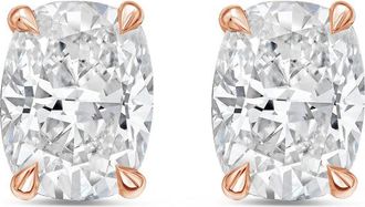 Diana M. Jewels 14Kt Rose Gold 2.50 cts Lab Grown Elongated Cushion Cut Diamond Studs