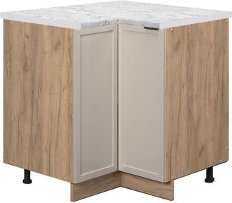 Vicco Armarios Bajos Esquineros Fame-line, Grisbeige, 80.5 Cm, Et M&aacute;rmol