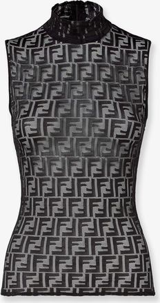 Fendi Top FF in jersey ricamato - FENDI - gender_Woman