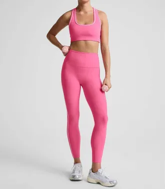 Beyond Yoga Spacedye Streamline Legging In Luscious Pink Heather
