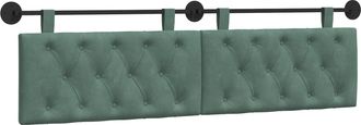 vidaXL Cabecero Colgante Verde Mar Terciopelo Vidaxl