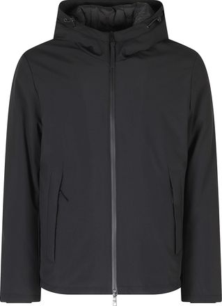 People of Shibuya Short Soft Shell Jacket With Hood And Zip Closure