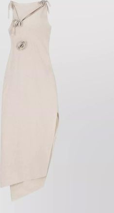Coperni linen sleeveless asymmetric maxi dress