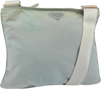 Prada Pre-owned Nylon Cross Body Bag - Dames - Vintage Schoudertas - Blauw - ONE Size - Nylon - Vintage