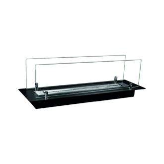 Dmora Quemador Dsassarin, Hornillo, Elemento Calefactor, Incinerador, Made In Italy, 65x65 H21 Cm, Negro Y Plata - Dmora