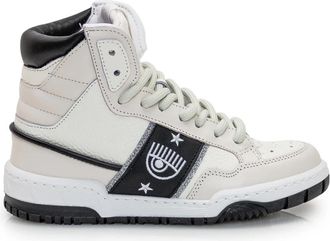 Chiara Ferragni Stijlvolle High-Top Sneakers - Dames - Sneakers - Veelkleurig - 36 EU - Leer - Schoenen