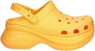 Crocs perforated platform slides - Oranje