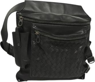 Bottega Veneta Pre-owned Leather Belt Bag - Heren - Vintage Heuptassen - Zwart - ONE Size - Leer - Vintage