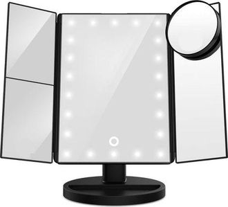 OEM Espejo Cosm&eacute;tico, Led, Usb, 28x18x11,7cm, Negro