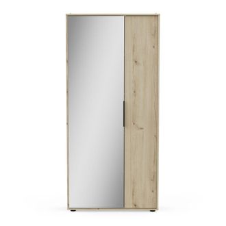Calicosy Mueble zapatero 2 puertas A82,8 cm - Efecto Roble oscuro